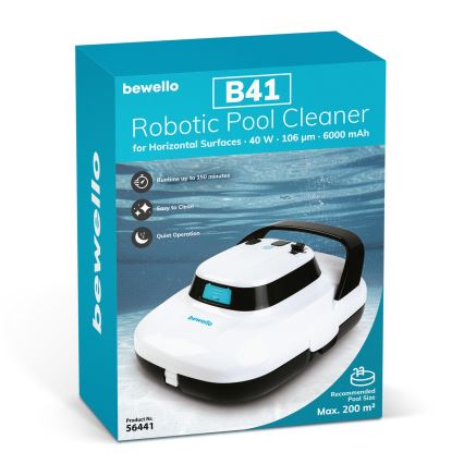 Basseini robotpuhasti horisontaalpindadele 40W/12,6V 6000 mAh IPX8 valge