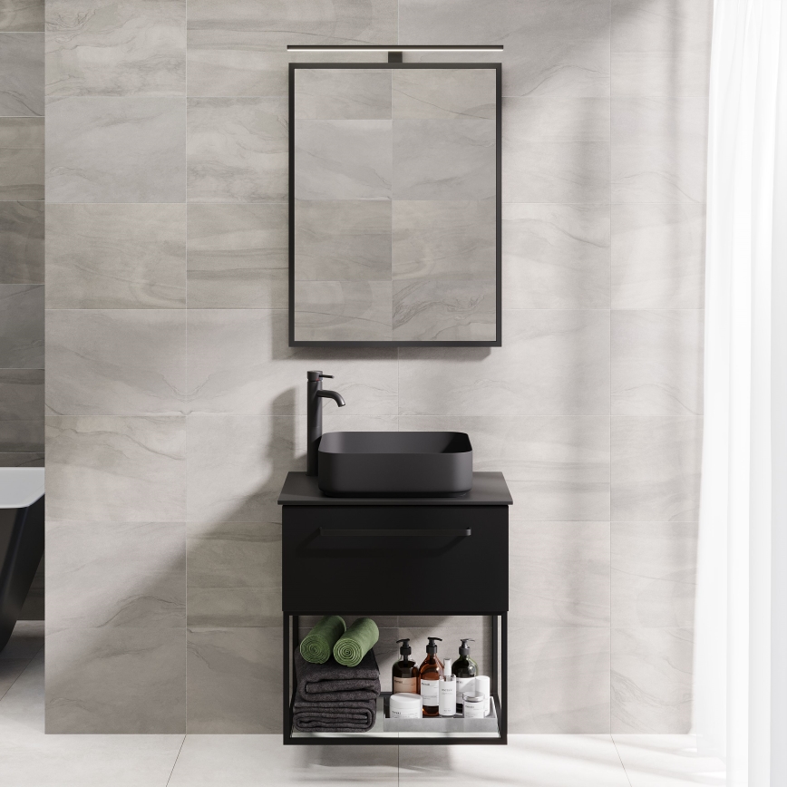 BATH DELUXE 01-060-05-02-00 - Vannituba peegel BORGSTED 60x80 cm must