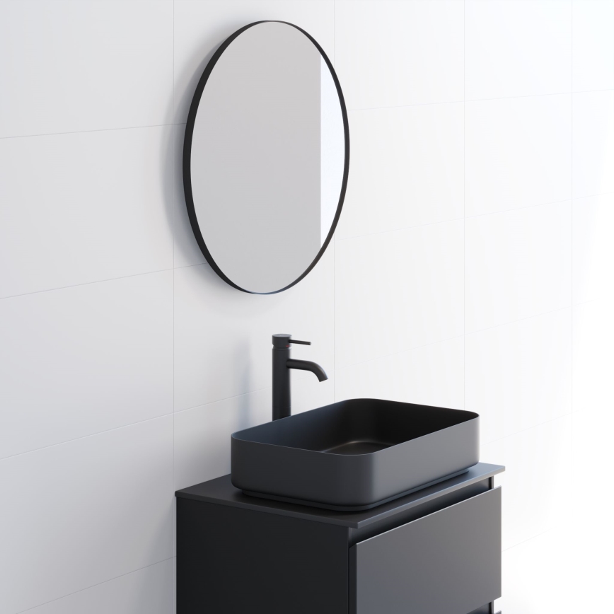 BATH DELUXE 01-060-09-02-00 - Vannituba peegel BORGSTED d. 60 cm must