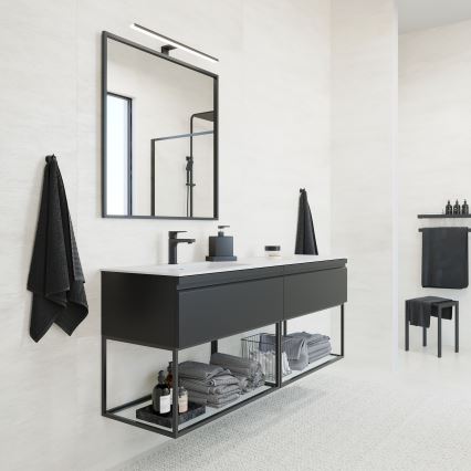 BATH DELUXE 01-080-05-02-00 - Vannituba peegel BORGSTED 80x80 cm must