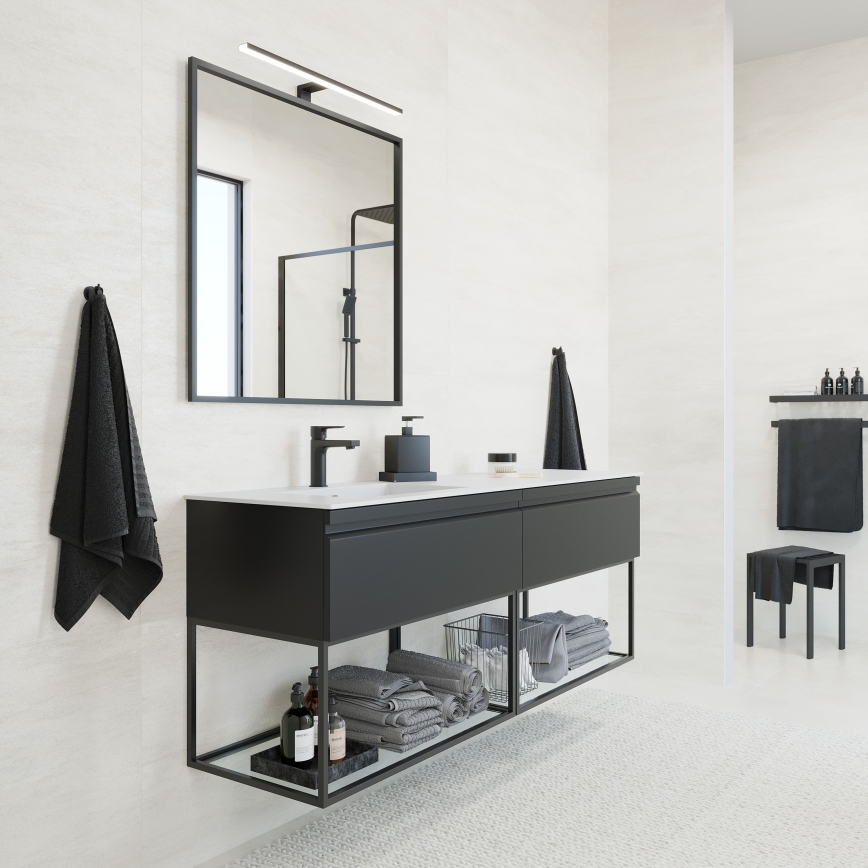 BATH DELUXE 01-080-05-02-00 - Vannituba peegel BORGSTED 80x80 cm must