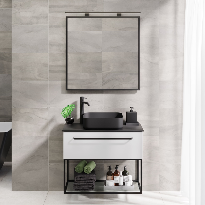 BATH DELUXE 01-080-05-02-00 - Vannituba peegel BORGSTED 80x80 cm must