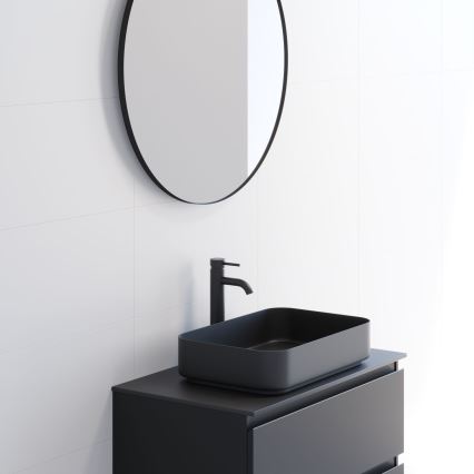 BATH DELUXE 01-080-09-02-00 - Borgsted vannitoapeegel, läbimõõt 80 cm, must