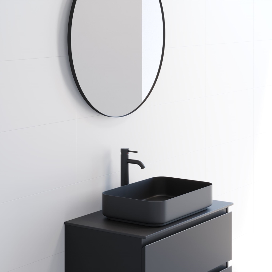 BATH DELUXE 01-080-09-02-00 - Borgsted vannitoapeegel, läbimõõt 80 cm, must