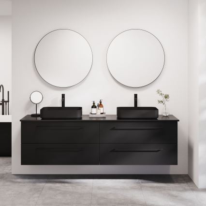 BATH DELUXE 01-080-09-02-00 - Borgsted vannitoapeegel, läbimõõt 80 cm, must