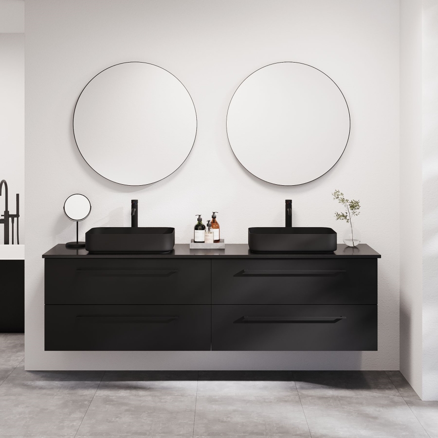 BATH DELUXE 01-080-09-02-00 - Borgsted vannitoapeegel, läbimõõt 80 cm, must