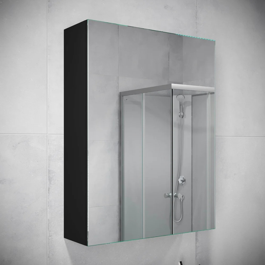 BATH DELUXE 02-050-63-02-01 - Peegliga kapp vannituppa KENWOOD 65x50 cm matt must