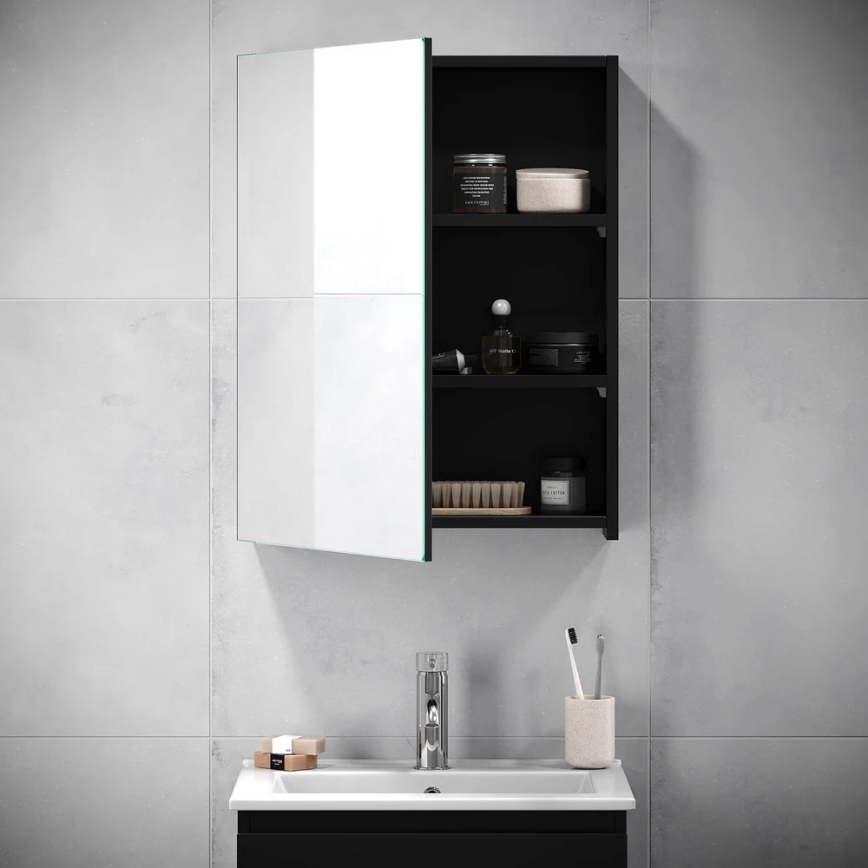 BATH DELUXE 02-050-63-02-01 - Peegliga kapp vannituppa KENWOOD 65x50 cm matt must