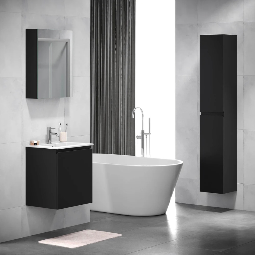 BATH DELUXE 02-050-63-02-01 - Peegliga kapp vannituppa KENWOOD 65x50 cm matt must