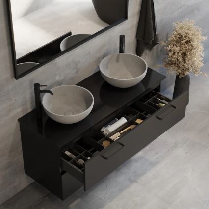 BATH DELUXE 06-039-19-23-00 - Lauapinnale asetatav valamu BERGEN, läbimõõt 39 cm, betoon/hall