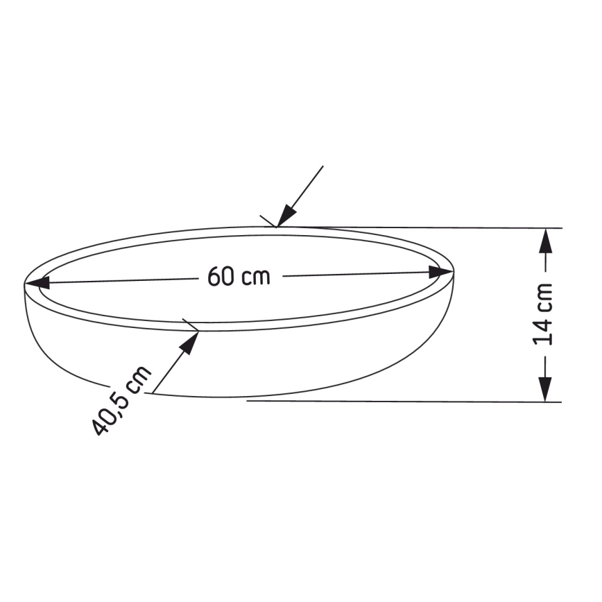 BATH DELUXE 06-060-19-23-00 - Lauaplaadile paigaldatav valamu OLSBORG 60x40,5 cm betoon/hall
