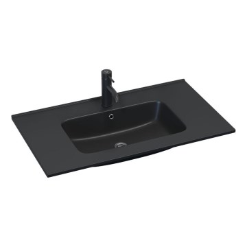 BATH DELUXE 06-080-27-02-00 - Sisseehitatav valamu HYGE 81x46 cm keraamika/must