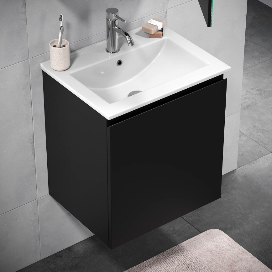 BATH DELUXE 09-050-63-02-01 - Kapp vannituppa koos kraanikausiga KENWOOD 51 cm matt must