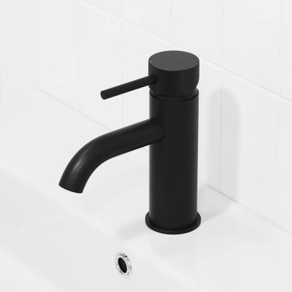BATH DELUXE 28-005-03-02-00 - Valamu kraan ANHOLT 15,6 cm matt must