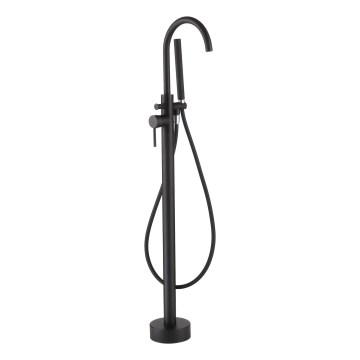 BATH DELUXE 28-114-01-02-00 - Eraldiseisev vannikomplekt koos kraaniga DRAGOR 116 cm matt must