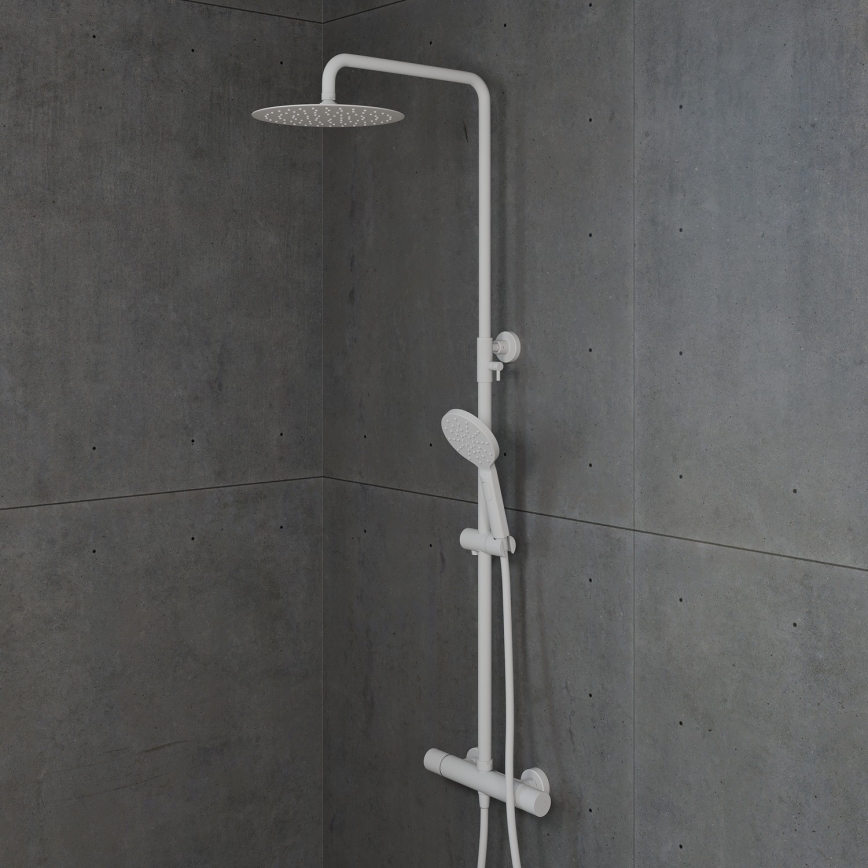 BATH DELUXE 31-120-05-01-00 - Dušisegisti komplekt termostaadiga DRAGOR mattvalge