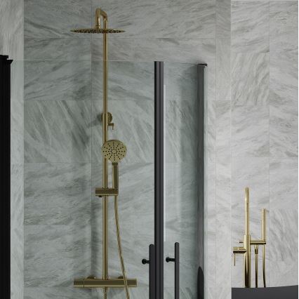 BATH DELUXE 31-120-05-70-00 - Dušikomplekt termostaatilise kraaniga DRAGOR harjatud messing
