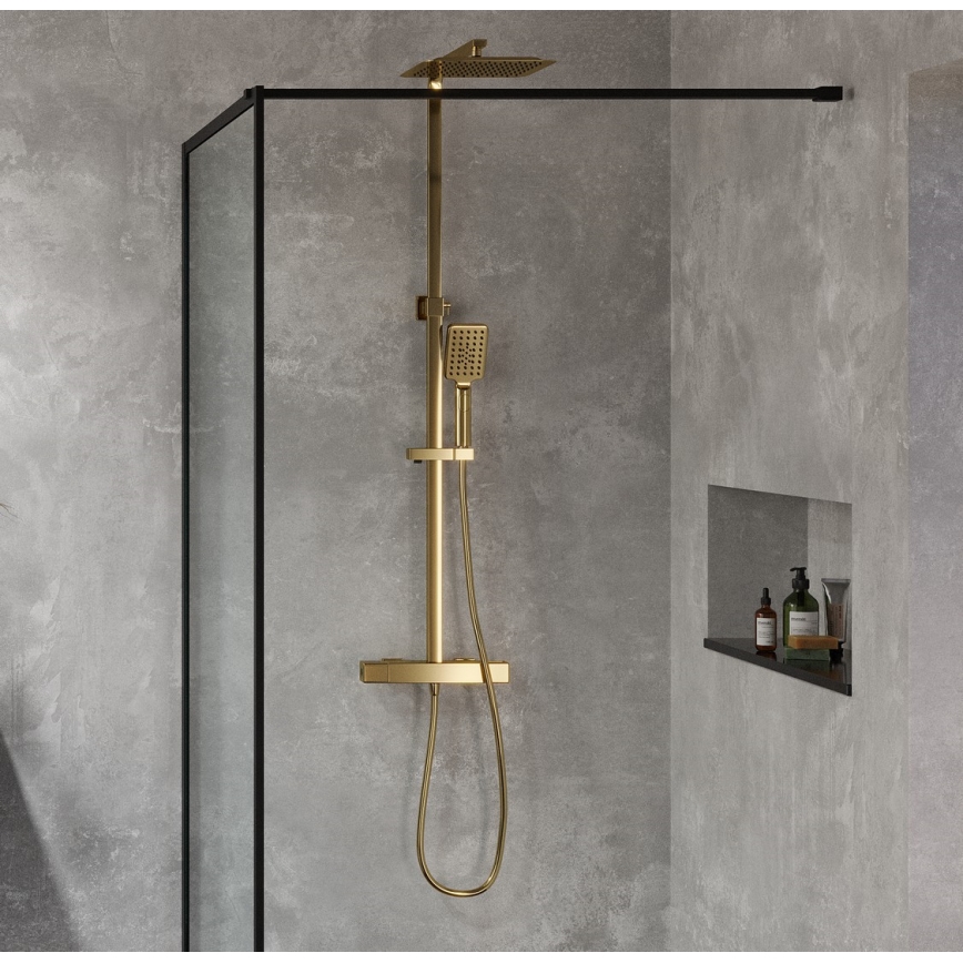 BATH DELUXE 31-120-06-70-00 - Dušikomplekt termostaatilise kraaniga NAESBY harjatud messing