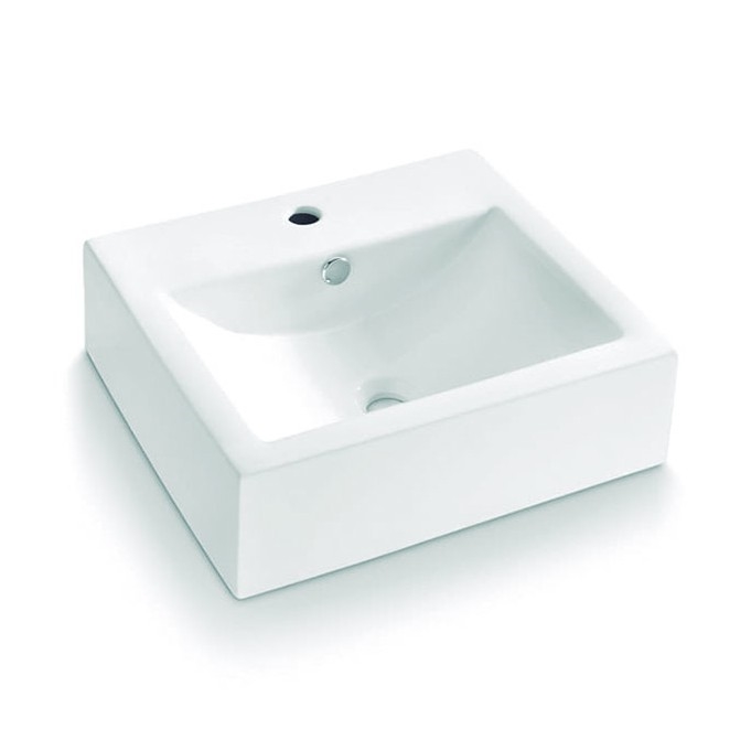 Bathco 0010 - Pealepandav valamu BOLONIA 51x45,5 cm portselan/valge