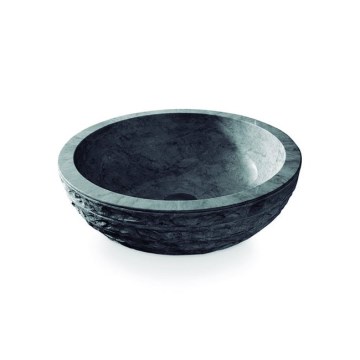 Bathco 00317 - PUKET lauale asetatav valamu, läbimõõt 45 cm, kivi/hall