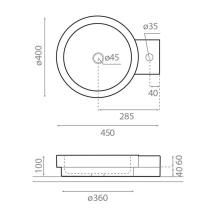 Bathco 00338 - Lauale paigaldatav valamu ICONO 40x45 cm kivi/beež