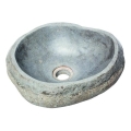Bathco 00393 - Lauaplaadile paigaldatav valamu RIO 52x47 cm kivi/hall