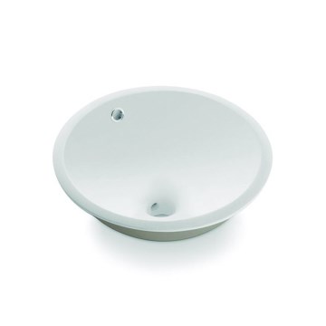 Bathco 0052 - Süvistatav valamu CERDENA, läbimõõt 38 cm, portselan/valge