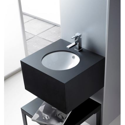 Bathco 0052 - Süvistatav valamu CERDENA, läbimõõt 38 cm, portselan/valge