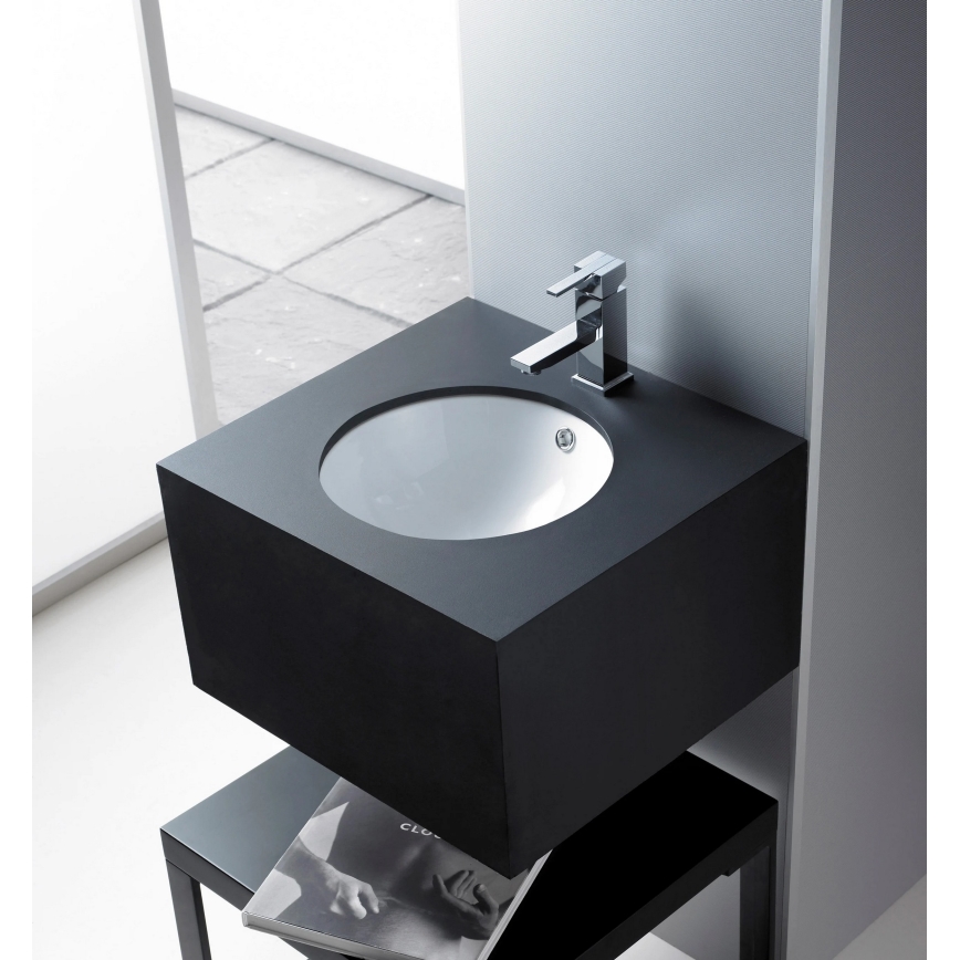 Bathco 0052 - Süvistatav valamu CERDENA, läbimõõt 38 cm, portselan/valge