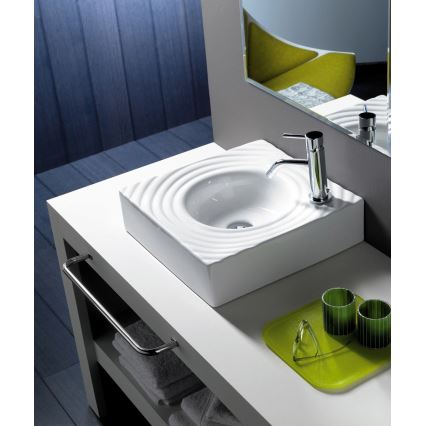 Bathco 0081 - Lauale paigaldatav valamu GOTA 45x45 cm portselan/valge