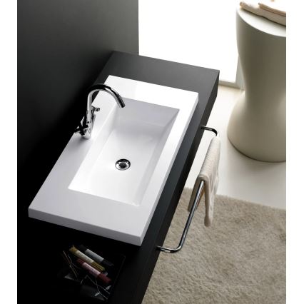Bathco 0515 - Süvistatav valamu COLLOTO 100x40 cm vaik/valge