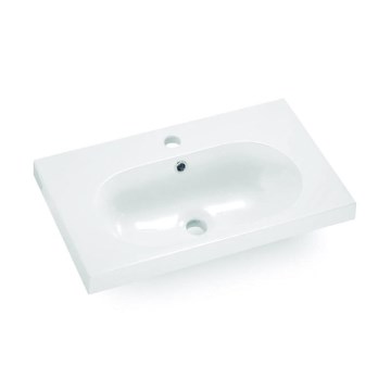 Bathco 0516 - Süvistatav valamu ICE 60x35 cm resiin/valge