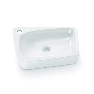 Bathco 4001 - Tööpinnale paigaldatav valam ARAGON 50x40,5 cm portselan/valge