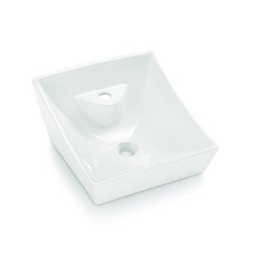 Bathco 4002 - SORIA lauaplaadile paigaldatav valamu 40x41 cm portselan/valge