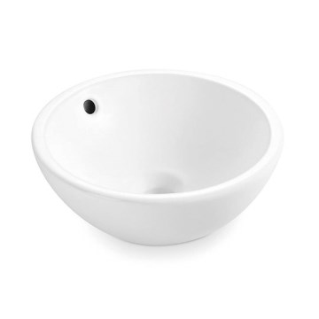 Bathco 4015 - Lauale paigaldatav valamu CASTELLON, läbimõõt 35 cm, portselan/valge