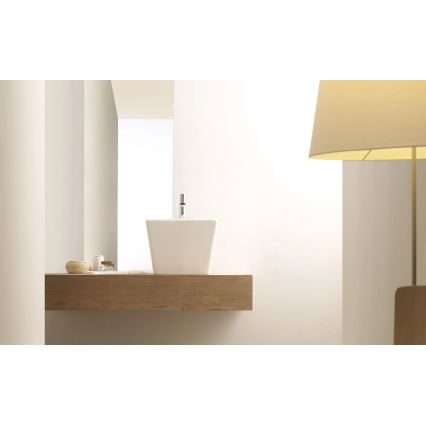 Bathco 4059 - Lauale paigaldatav valamu GENOVA 42x42 cm portselan/valge