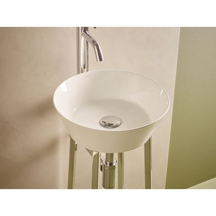 Bathco 4086 - VOLTA lauapealne valamu, Ø 35 cm, portselan/valge