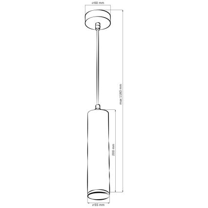 Bathroom Lühter nööril TURYN 1xGU10/10W/230V IP44 valge