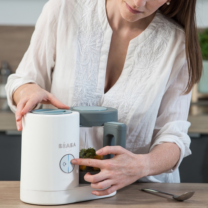 Beaba - 2-ühes aurutaja BABYCOOK NEO valge/hall