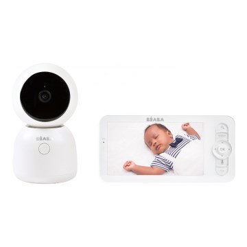 Beaba - nutikas laetav beebimonitor ekraaniga ZEN NIGHT 720p 5V 4000 mAh Wi-Fi valge