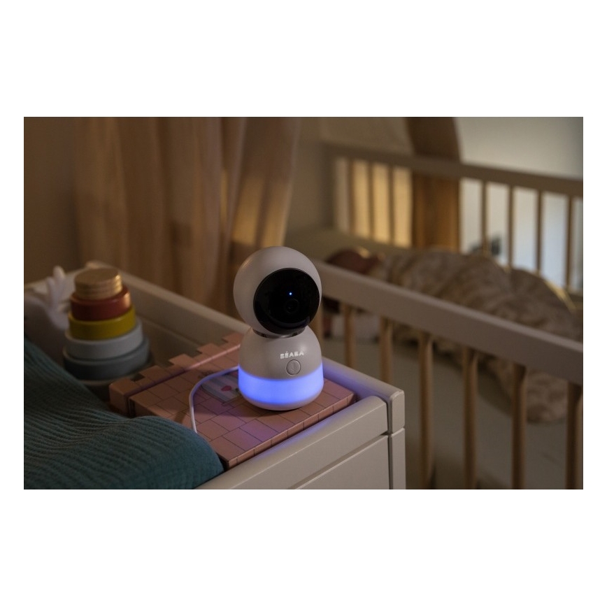 Beaba - nutikas laetav beebimonitor ekraaniga ZEN NIGHT 720p 5V 4000 mAh Wi-Fi valge