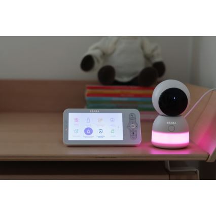 Beaba - nutikas laetav beebimonitor ekraaniga ZEN NIGHT 720p 5V 4000 mAh Wi-Fi valge