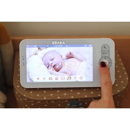 Beaba - nutikas laetav beebimonitor ekraaniga ZEN NIGHT 720p 5V 4000 mAh Wi-Fi valge