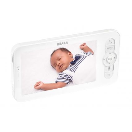 Beaba - nutikas laetav beebimonitor ekraaniga ZEN NIGHT 720p 5V 4000 mAh Wi-Fi valge