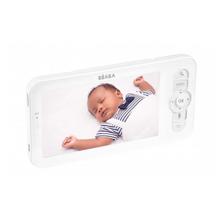 Beaba - nutikas laetav beebimonitor ekraaniga ZEN NIGHT 720p 5V 4000 mAh Wi-Fi valge