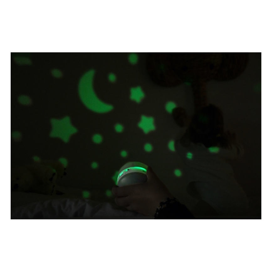 Beaba - PIXIE meloodiaga projektor USB/5V 1300 mAh roheline