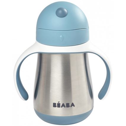 Beaba - Termoisolatsiooniga kruus kõrrega 250 ml sinine