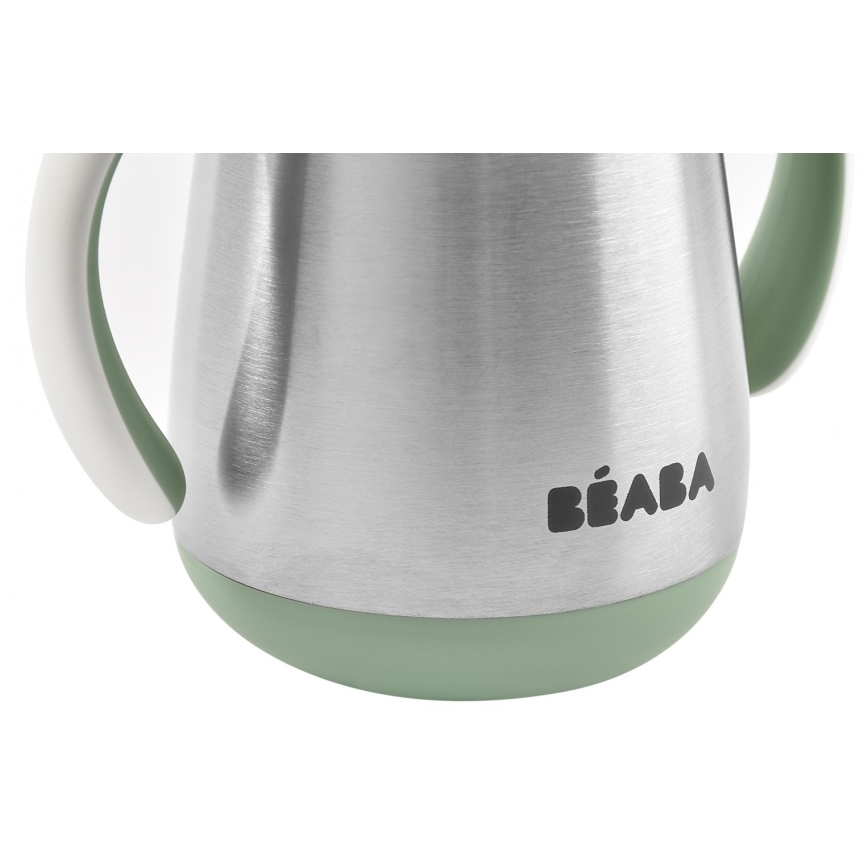 Beaba - Termokruus kõrrega 250 ml roheline