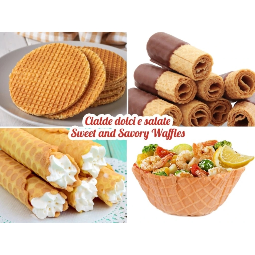 Beper - 2-ühes vahvlimasin 1000W/230V punane