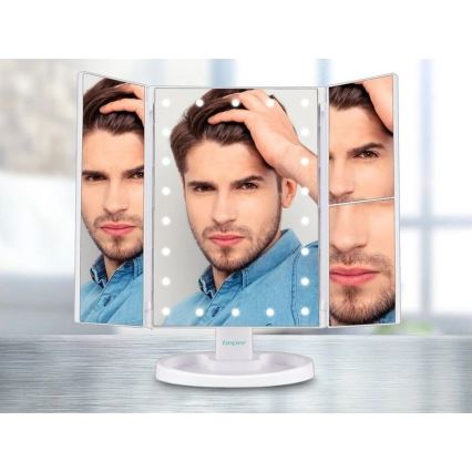 Beper - Meigipeegel LED-taustvalgustusega 4xAAA/5V